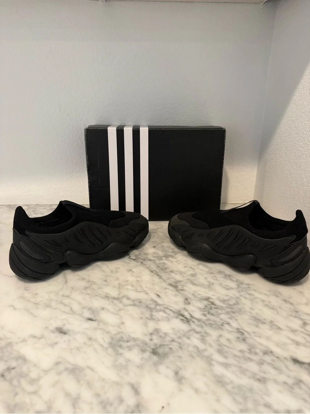 Adidas Black Slip-On Performance Sneakers